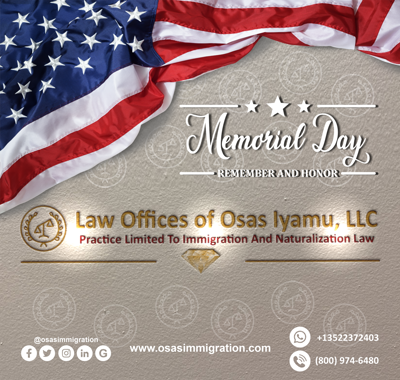 MEMORIAL DAY-OSAS IMMIGRATION
